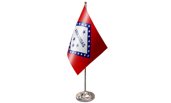 Arkansas Satin Table Flag